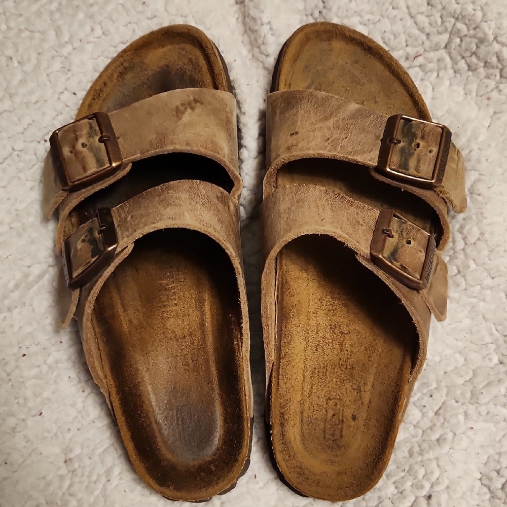 Brown Double Strap Sandals - Picture 6 of 7